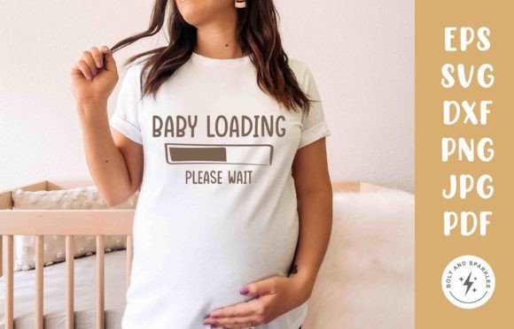 Baby Loading Please Wait, SVG Graphics for Crafts