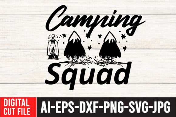 Camping Squad SVG Cut File: A Designer’s Review for Graphics and Crafts