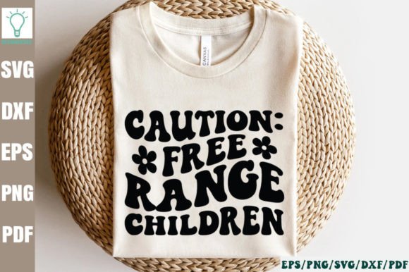 Caution Free Range Children Retro SVG Graphics and Crafts Review