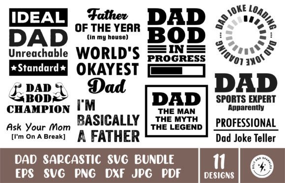 Dad Sarcastic SVG Bundle: Graphics and Crafts for Sellers