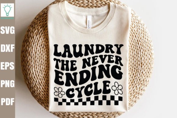 Laundry the Never Ending Cycle Retro SVG Graphics and Crafts Review