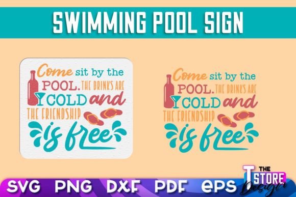 Swimming Pool Sign SVG Design Graphics and Crafts Review